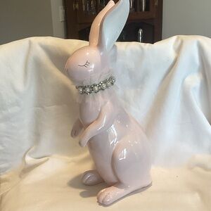 Rachel Zoe Pink Bunny with Beaded Choker